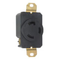 Product Image of Turnlok Single Locking Receptacle, 30A, 2 Pole, NEMA L5-30R - Black (125V)