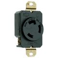 Product Image of Turnlok Single Locking Receptacle, 30A, 2 Pole, NEMA L6-30R - Black (250V)