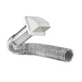 Product Image of 4" x 8 Ft. Flexible Laminated Transition Duct Hood Vent Kit (White)