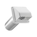 Product Image of 3" White Plastic Preferred Hood Wall Vent w/ Tail Pipe