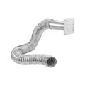 Product Image of 4" x 5 Ft. Flexible Foil Bath Fan Exhaust Through-Wall Louvered Vent Kit (White)
