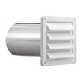 Product Image of 6" White Plastic Louvered Air Intake Vent w/ Tail Pipe