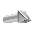 Product Image of 4" Aluminum Wall Exhaust Hood Vent w/ Damper, 11" Pipe (26 Gauge)