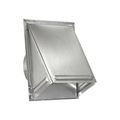Product Image of 6" Aluminum Wall Exhaust Hood Vent w/ Spring Damper, 3" Pipe (22 Gauge)