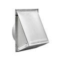 Product Image of 6" Aluminum Wall Exhaust Hood Vent w/ Spring Damper & Screen, 3" Pipe (22 Gauge)