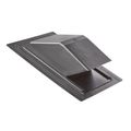 Product Image of 6" Black ABS Plastic Roof Exhaust Vent w/ Damper & Screen