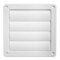 Product Image of 6" White Plastic Louvered Wall Vent