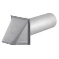 Product Image of 4" Paint-Grade Steel Galvanized Fresh Air Intake Vent without Damper, 11" Pipe (26 Gauge)