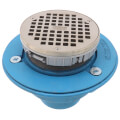 Product Image of 3" No-Hub Adjustable Floor Drain w/ Polished Nickel Bronze Top