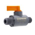 Product Image of 1/4" LCH Quarter Turn Compact PVC Ball Valve w/ FPM Seals & MNPT End Connections (Gray)