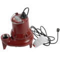 1/2 HP Manual Submersible Sewage Pump - 115v - 25 ft Cord - 2" Discharge