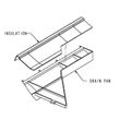 Product Image of 104076-03, Plastic Drain Pan With Insulation, 35.48 X 15.02 X 3.13 Inch, 22C74