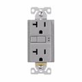 Product Image of 5-20R Commercial Grade Gfci Duplex Receptacle, 20 Amp, Gray, Tamper And Weather Resistant, 41K28