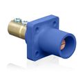 Product Image of 16 Series Taper Nose Cam-Type Male Panel Mount Receptacle, 90-Degree, 2/0 - 4/0 AWG, Double Set Screw (Blue), 16R21-UB