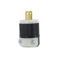Product Image of 15A, 125V NEMA 1-15P, 2P, 2W, Plug, Straight Blade, Non-Grounding (Black/White)