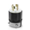 Product Image of 20 Amp, 120/208v, Industrial Grade Locking Plug (Black & White), 7411-C