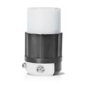 Product Image of 20 Amp, 120/208v, Industrial Grade Locking Connector (Black & White), 7413-C