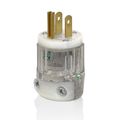 Product Image of 15 Amp, 125v, Straight Blade Plug, Hospital Grade (Clear), 8215-PLC