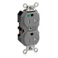 Product Image of 20 Amp Duplex Receptacle/Outlet, Hospital Grade, Tamper-Resistant, Self-Grounding (Gray), 8300-SGG