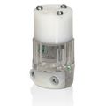 Product Image of 20 Amp, 125v, Straight Blade Connector, Hospital Grade (Clear), 8319-PLC