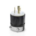 Product Image of 20 Amp, 125/250v Locking Plug, Industrial Grade (Black & White), 9965-C