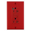 Product Image of 20 Amp SmartlockPro Self-Test GFCI Duplex Receptacle Outlet, Hospital Grade (Red), GFNT2-HGR