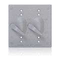 Product Image of 2-Gang Metallic Weatherproof Cover for Toggle Switches (Gray), WM2S-GY