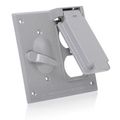 Product Image of 2-Gang Metallic Weatherproof Cover for Duplex Receptacle and Switch (Gray), WM2SD-GY
