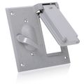 Product Image of 2-Gang Metallic Weatherproof Cover for GFCI Receptacle and Switch (Gray), WM2SG-GY