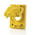 Product Image of Wetguard Watertight Replacement Cover For 15/20 Amp Straight Blade/Locking Single Inlets And Outlets (Yellow), WTCVS-15