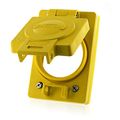 Product Image of Wetguard Watertight Replacement Cover For 30 Amp Locking Single Inlets and Outlets (Yellow), WTCVS-30