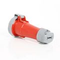 Product Image of 30A, 480V 3-Phase, 3P, 4W, LEV Series IEC 60309-1 & 60309-2 Pin & Sleeve Connector w/ Power Indication, IP66/IP67/IP68/IP69K, Watertight, Red