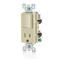 Product Image of Single-Pole Decora Combination Switch, Rocker & Receptacle - Ivory (120V)
