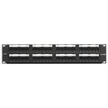 Product Image of Universal Flat Patch Panel, Cat 6 ,48-Port, 2RU with Cable Management Bar (Black), 69586-U48