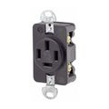 Product Image of Straight Blade Flush Mount Receptacle, Industrial Grade, 20A, 4P, NEMA 18-20R - Black (120/208V)