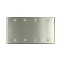 Product Image of 4-Gang Blank Device Wallplate, Standard Size, Non-Magnetic Stainless Steel, 84064-40