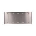 Product Image of 5-Gang Blank Device Wallplate, Standard Size, Non-Magnetic Stainless Steel