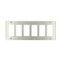 Product Image of 6-Gang Decora Wallplate, Standard Size, Non-Magnetic Stainless Steel, 84436-40