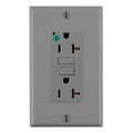 Product Image of Self-test SmartlockPro GFCI Receptacle/Outlet, 20A, Gray (125V), GFNT2-HGG