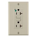 Product Image of 20 Amp, 125V, SmartlockPro GFCI Receptacle/Outlet, Extra Heavy-Duty Hospital Grade (Ivory), GFNT2-HGI