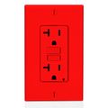 Product Image of Self-test SmartlockPro Non Tamper-Resistant Slim GFCI Outlet w/ LED Indicator Light, 20A, Red (125V), GFNT2