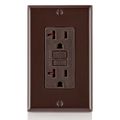 Product Image of Self-test SmartlockPro Non Tamper-Resistant Slim GFCI Outlet w/ LED Indicator Light, 15A, Brown (125V), GFNT2