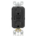 Product Image of SmartLockPro Self-Test GFCI Combination 24W Type A/C USB Charger, NEMA 5-15R - Black (15A, 125V)