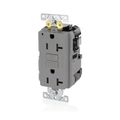 Product Image of 20A SmartlockPro GFCI Receptacle/Outlet, Industrial Grade, Lev-Lok (Gray), MGFN2-GY
