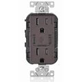 Product Image of Decora Tamper-Resistant Combination Duplex Receptacle w/ 30W (6A) Dual Type C/C Power Delivery USB Charger, NEMA 5-15R - Brown (15A, 125V), T5635-B