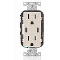 Product Image of Decora Tamper-Resistant Combination Duplex Receptacle w/ 30W (6A) Dual Type C/C Power Delivery USB Charger, NEMA 5-15R - Gray (15A, 125V), T5635-G
