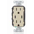 Product Image of Decora Tamper-Resistant Combination Duplex Receptacle w/ 30W (6A) Dual Type C/C Power Delivery USB Charger, NEMA 5-15R - Ivory (15A, 125V)