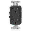 Product Image of Decora Tamper-Resistant Combination Duplex Receptacle w/ 30W (6A) Dual Type C/C Power Delivery USB Charger, NEMA 5-20R - Black (20A, 125V)