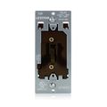 Product Image of Toggle Slide Dimmer Switch for Dimmable LED, CFL and Incandescent Lighting, 120 VAC, 60 Hz, Single Pole and 3-Way, Brown