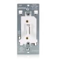 Product Image of Toggle Slide Dimmer Switch for Dimmable LED, CFL and Incandescent Lighting, 120 VAC, 60 Hz, Single Pole and 3-Way, White